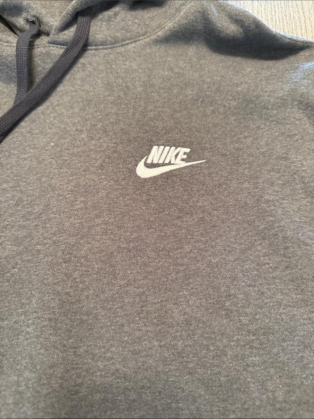 Nike Gray Pullover Hoodie with White Swoosh - Picture 2 of 8
